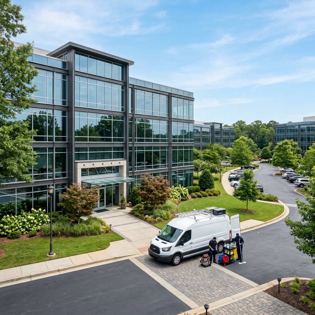 Commercial office park in Alpharetta GA for biohazard cleanup